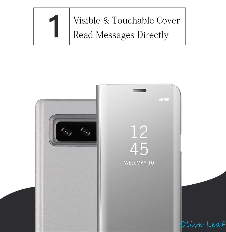 Для samsung Galaxy S6 Edge Plus S7 край S8 плюс обратите внимание, для девочек от 5 до 8 лет флип-кейс для samsung Galaxy прозрачный кейс крышка из искусственной кожи Чехол Держатель зеркальный чехол для задней панели