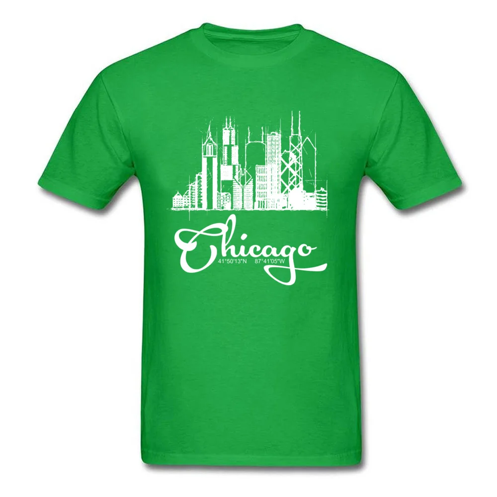 Подарок бойфренда футболка черная с принтом Мужская Chicago Skyline Sketch топы не линяют
