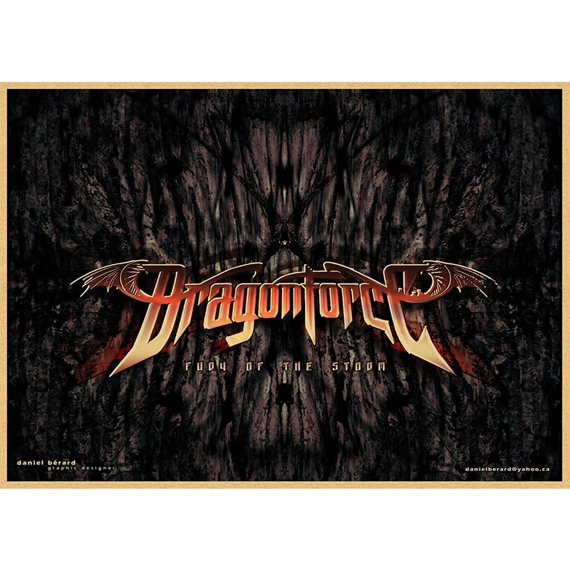 DragonForce Декор для дома крафт кислота камень музыка плакат рисунок сердечник