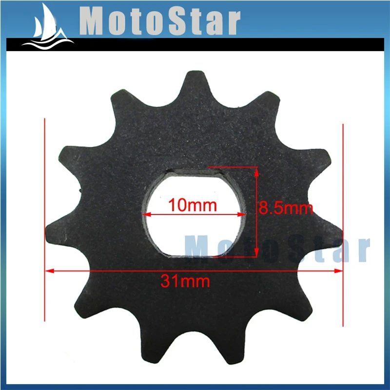 Черная Шестерня двигателя с 11 зубьями для T8F Chain MY1020 2 шт.|tooth sprocket|11 tooth sprocketengine gear |