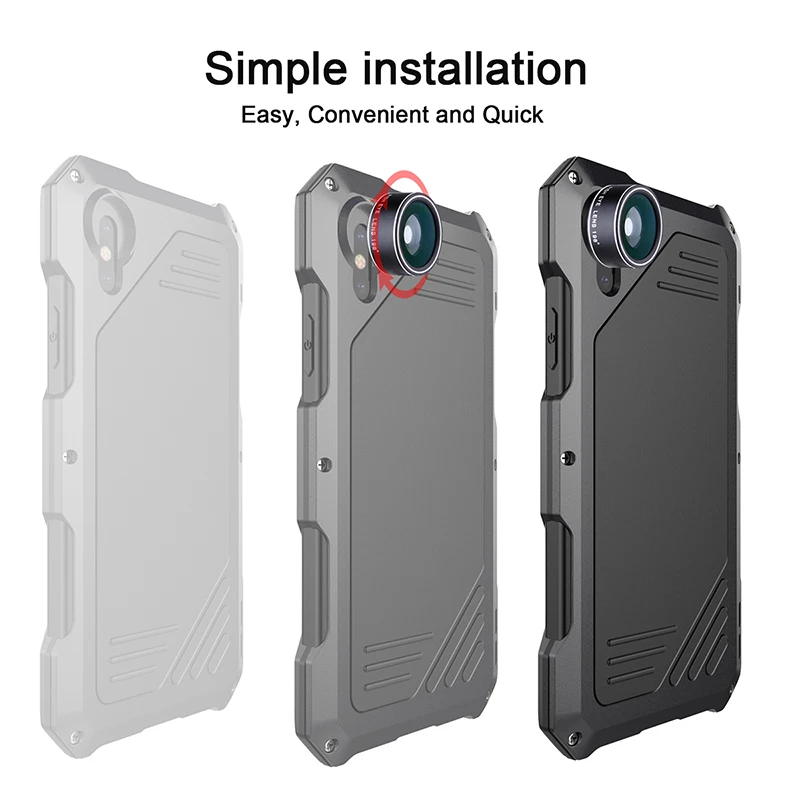 Suntaiho case for iphone 5 6 7 8 X Plus SE Lens 3 in 1 mobile phone lenses fisheye camera lens 15X wide angle macro |