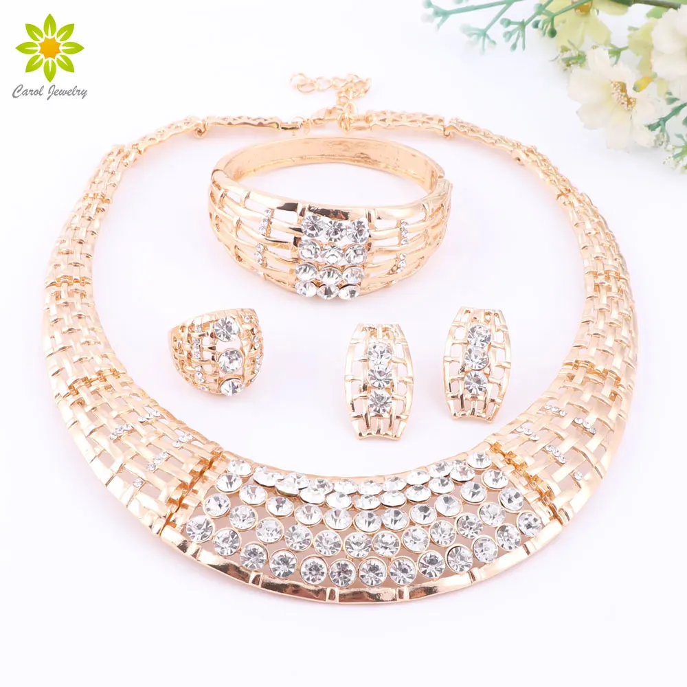 4 цвета s Свадебные африканские Бусины Ювелирные наборы золотой цвет модные