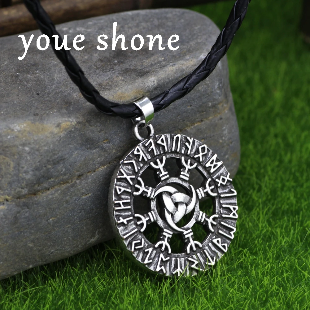 Мужской норвежский викинг тройной Рог Odin РУНИЧЕСКАЯ подвеска тройные Кулоны