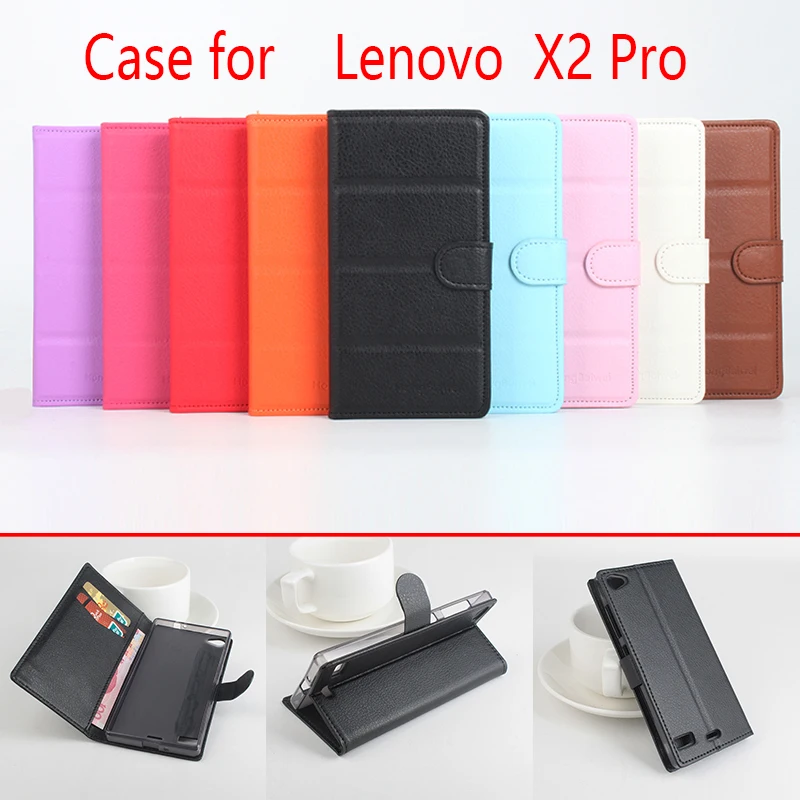For Lenovo Vibe x2 Pro Phone Case Folio Flip Pure Color Lichee Pattern PU Leather Wallet Cover Cash/Card Slots sanheng | Мобильные