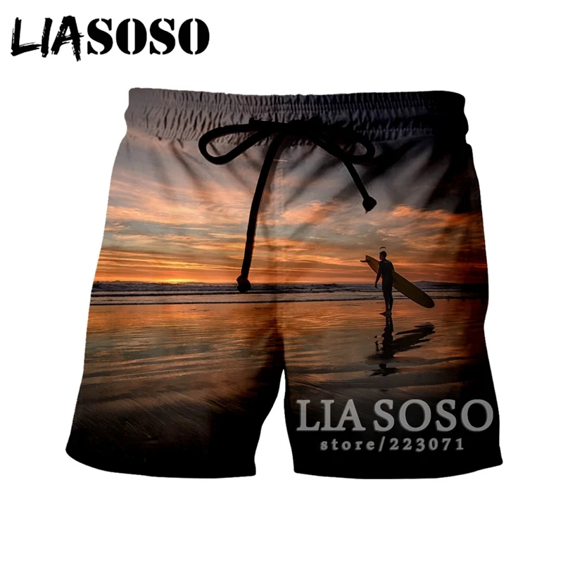 Мужские и женские шорты LIASOSO свободные в стиле хип-хоп с 3D принтом для
