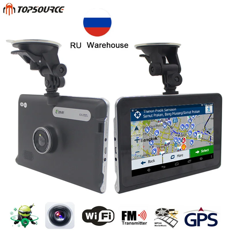 Topsource 7 ''HD Автомобильный Android-навигатор 1080 P ЦВЗ навигатор четырехъядерный Sat