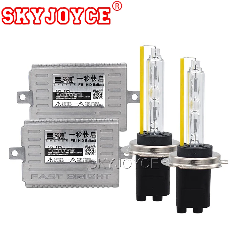 SKYJOYCE AC 12 В 55 Вт D2H ксенон HID комплект 5500 к Быстрая яркая Автомобильная фара H7 H11 H3 HB3