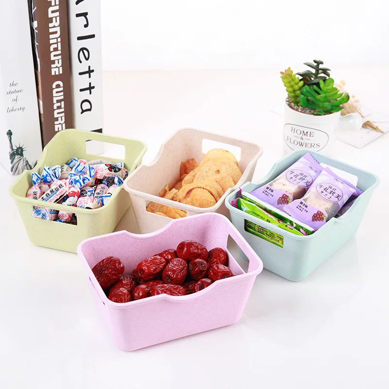 Настольная коробка для хранения пластиковая прямоугольная офисная канцелярских