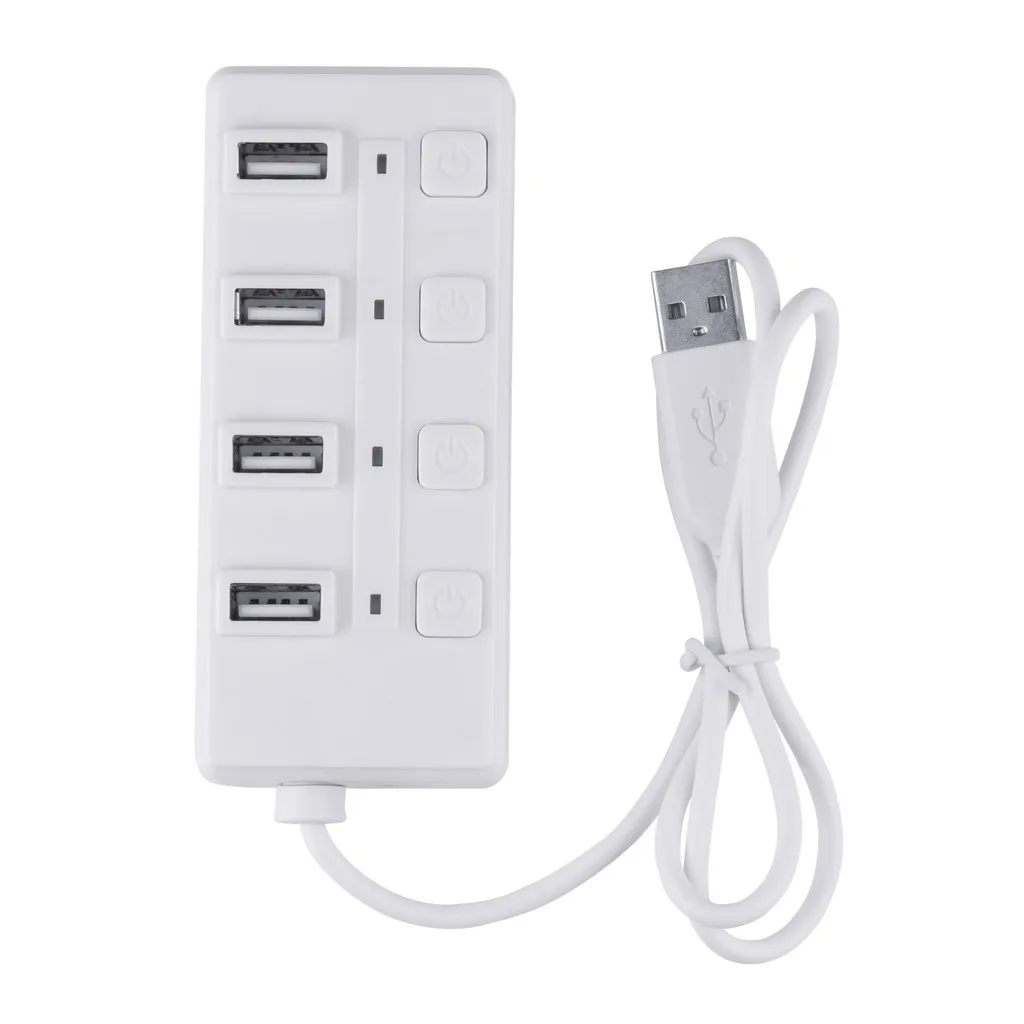 CARPRIE usb-хаб высокоскоростной 480 Мбит/с черный концентратор USB 2 0 4 порта Зарядные