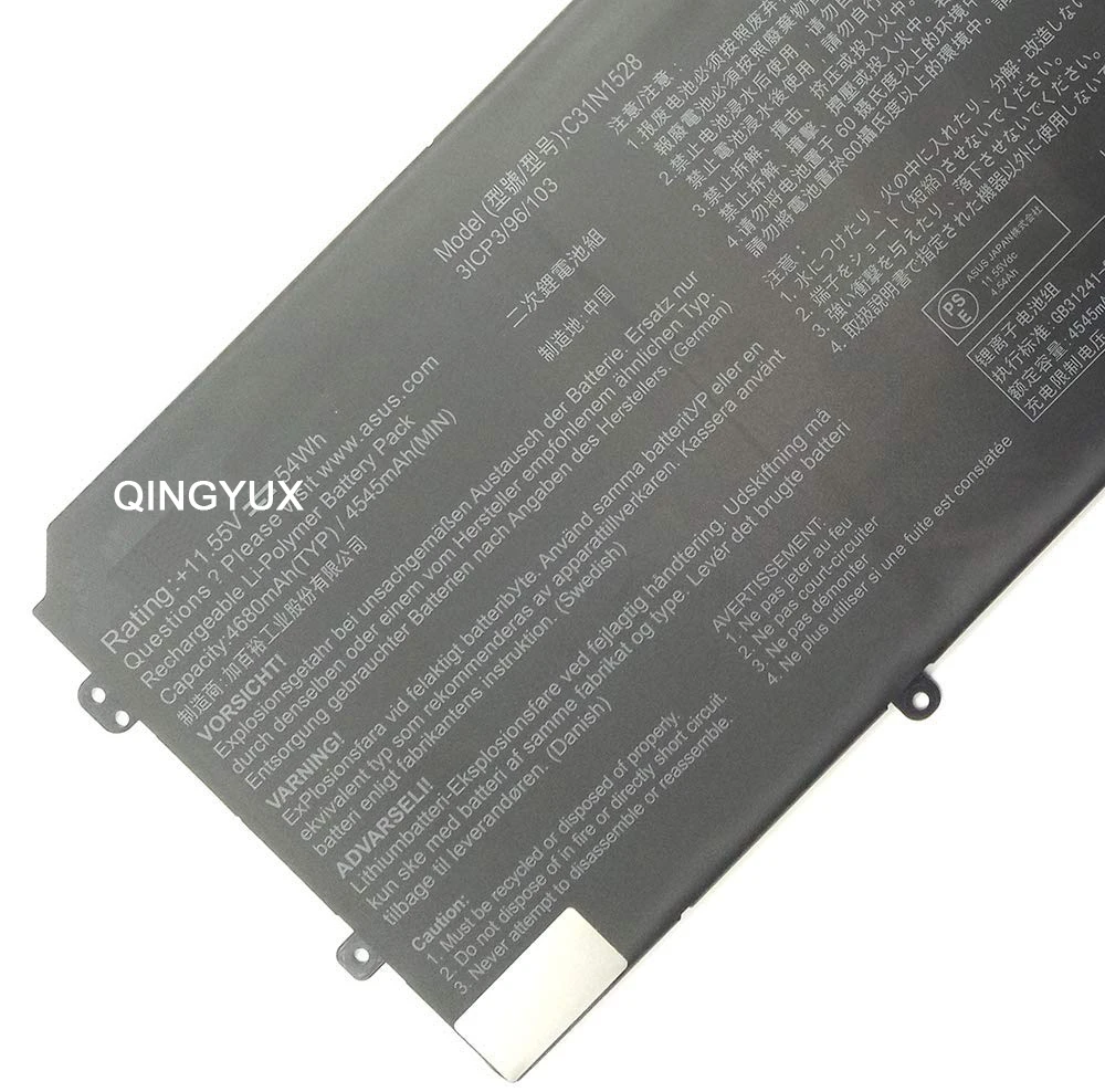 QINGYUX Новый 11 55 V 54Wh C31N1528 Аккумулятор для ноутбука ASUS UX360 UX360C UX360CA | Компьютеры и офис