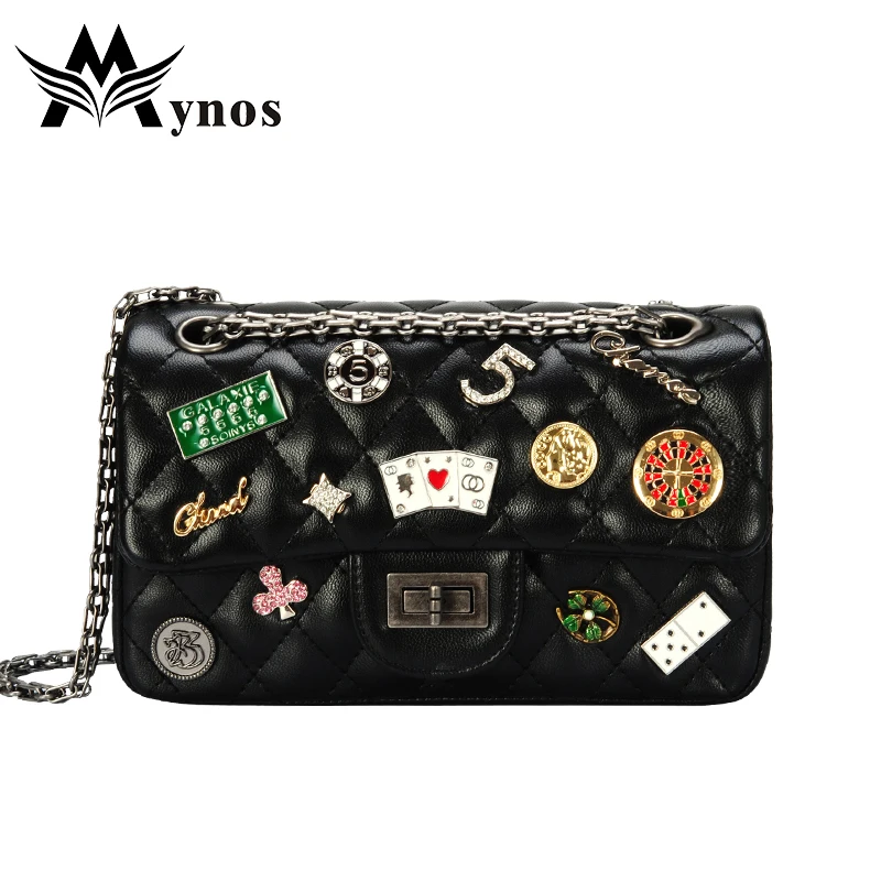 Mynos 2017 Медаль Качества Кожа Женщины Crossbody Сумки Бренда Старинные Дизайнер