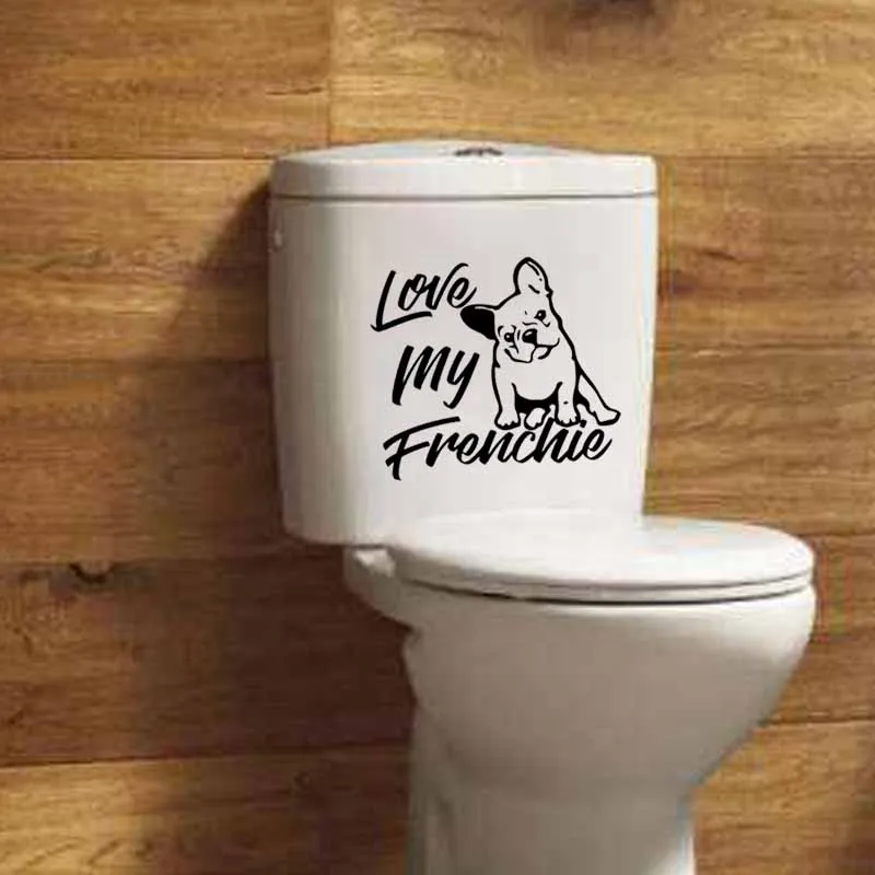 YOJA 23,3X20,8 см Frenchie французская собака породы бульдог домашних собак наклейки для унитаза Наклейка на стену гостиная домашний декор T5-1424