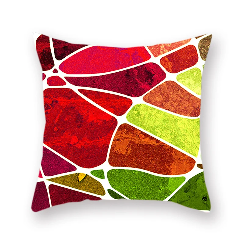 

Marble Abstract Polyester/linen Pillowcase Decoration Blue Green Color Geometric Cushion Set Beauty Salon Sofa Accessories