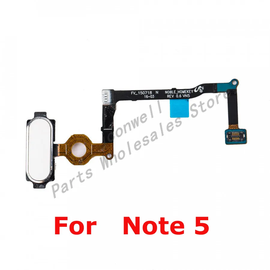 Для Sam Note 5 N920 Кнопка возврата кнопка домой датчик отпечатков пальцев гибкий