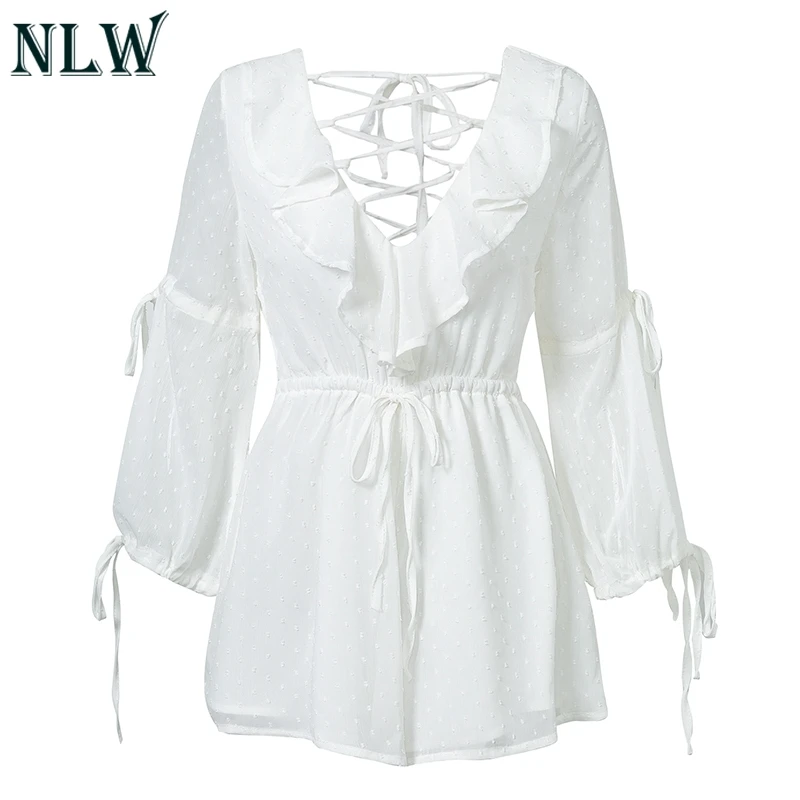NLW 2019 Boho Повседневное пляжные вечерние комбинезон Для женщин элегантное платье с