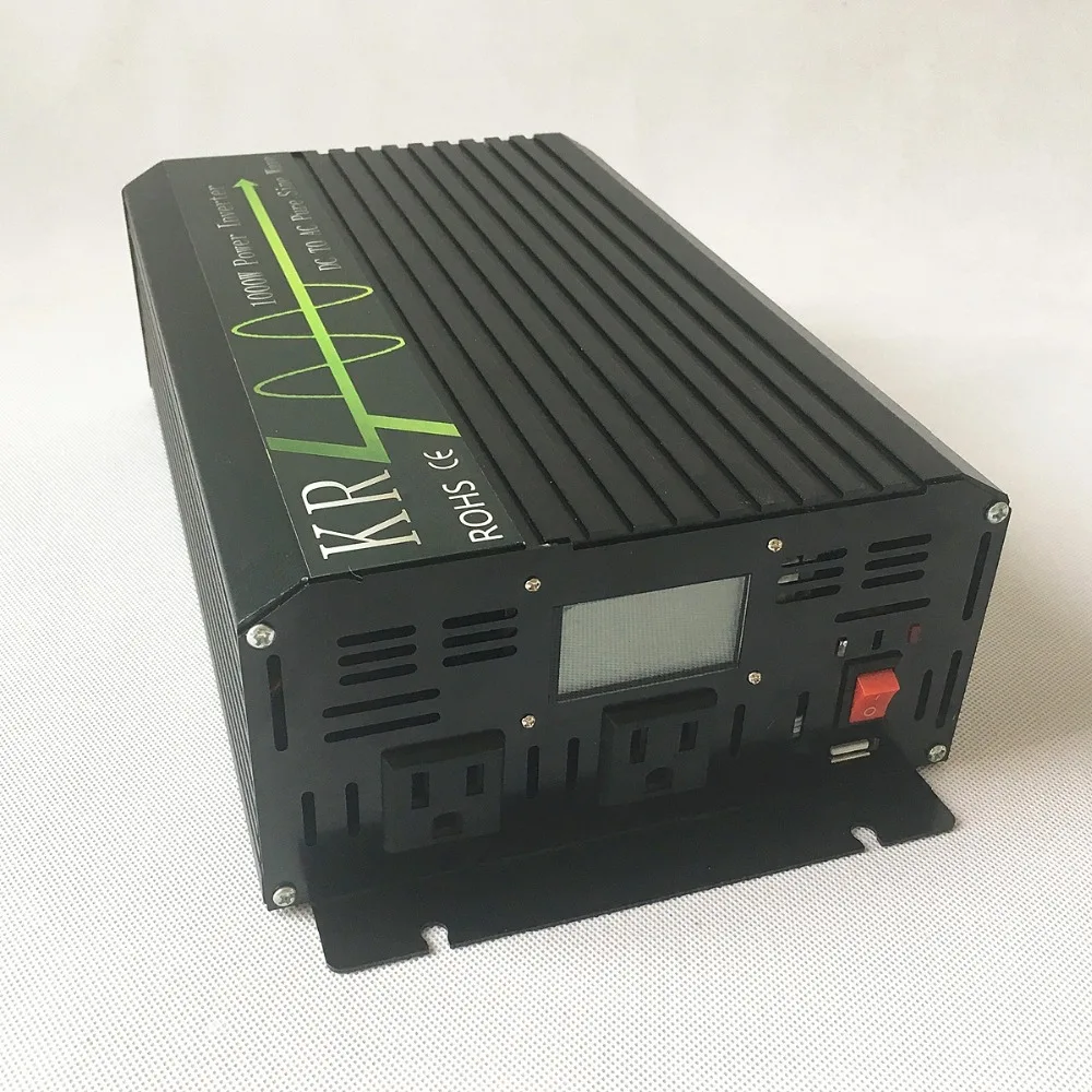 Автомобильный инвертор 1000 Вт с сеткой чистая Синусоидальная волна 12 В/24 В/48 В до 240