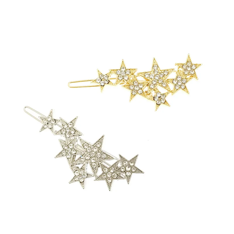 Женские заколки для волос со звездами золотого/серебряного цвета | Красота и