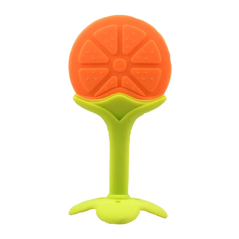 Orange Teether 1 шт. детский Прорезыватель для зубов, кольцо для предотвращения падения, уход за зубами, силиконовый детский Прорезыватель для зубов, ожерелье, игрушки, сделай сам, детский подарок, прорезыватель - Цвет: Orange Teether