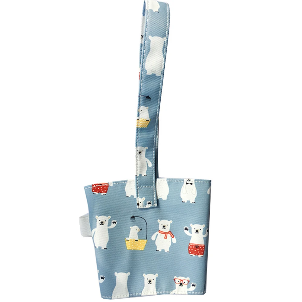 G215486A Hoomall, 1 шт., чистый хлопок, водонепроницаемые, портативные, подстаканники, держатель для бутылки, сумка для хранения с соломенным держателем, для путешествий на открытом воздухе - Цвет: G215486A