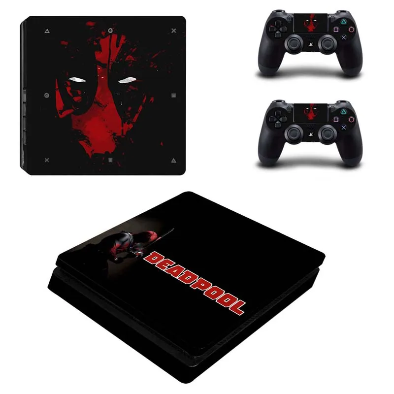 Наклейка «Дэдпул» Ps4 тонкая кожа для Playstation 4 Slim консоли Ps4 тонкий наклейки для тела+ 2 шт. контроллер защитный скины