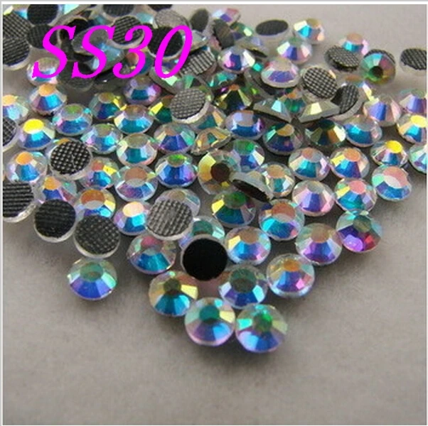 

Buy 5 get 6 SS30 Crystal AB DMC HotFix FlatBack Rhinestones,Hot Fix glitters iron-on garment crystal stone