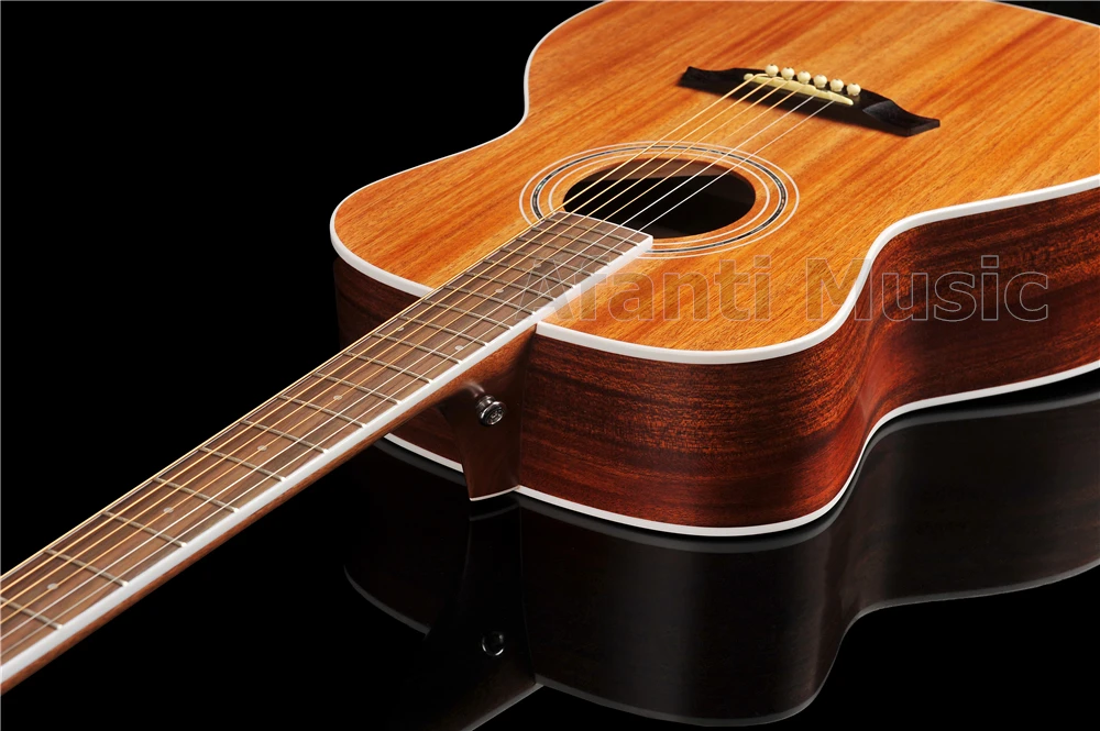 Акустическая гитара 41 дюйм левая рука/твердая африканская из красного дерева