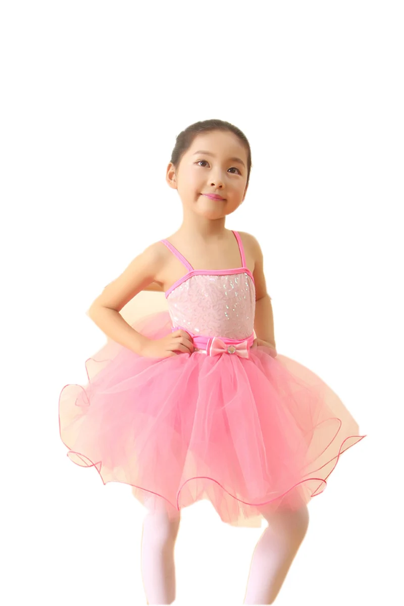 Розовое классическое профессиональное балетное платье-пачка для детей