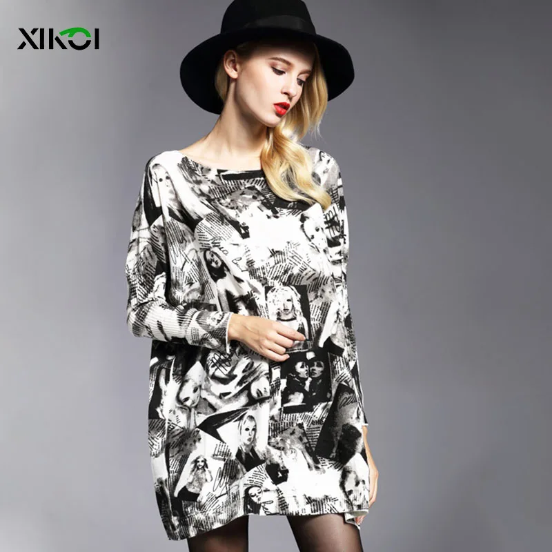 XIKOI модные высококачественные женские свитера большого размера с рукавом