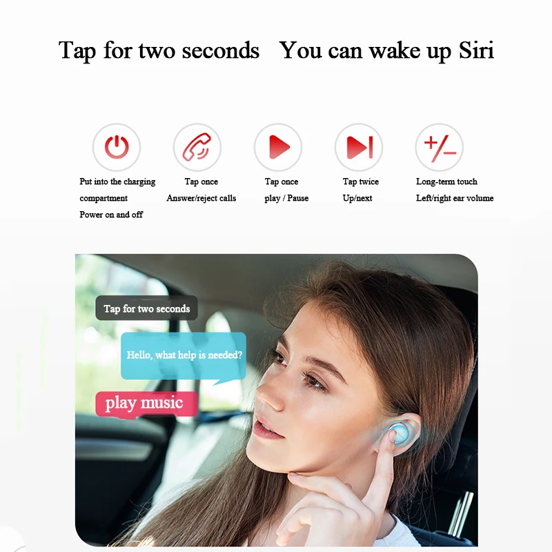 Профессиональная версия полночастотного подвижного железа Bluetooth 5,0 Smart Touch IPX7 водонепроницаемые спортивные bluetooth-наушники с тяжелыми басами