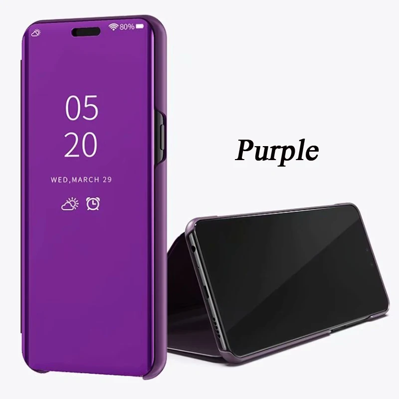 Purple Чехол-книжка Red mi K20 для Xiao mi Red mi K20 Pro Чехол s Smart mi rror прозрачный кожаный чехол для Xiaomi mi 9T Pro Чехол Funda - Цвет: Purple