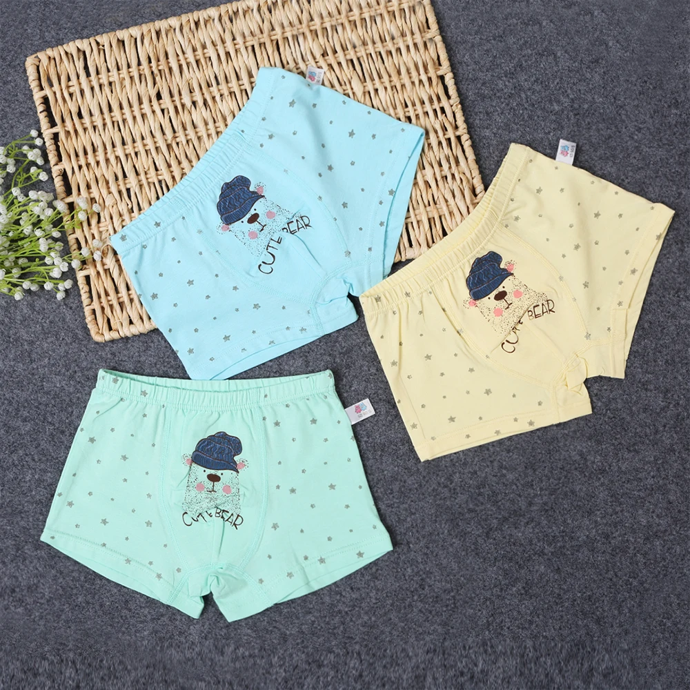 Трусы-боксеры для мальчиков 6 шт./лот детское нижнее белье с мультяшным рисунком