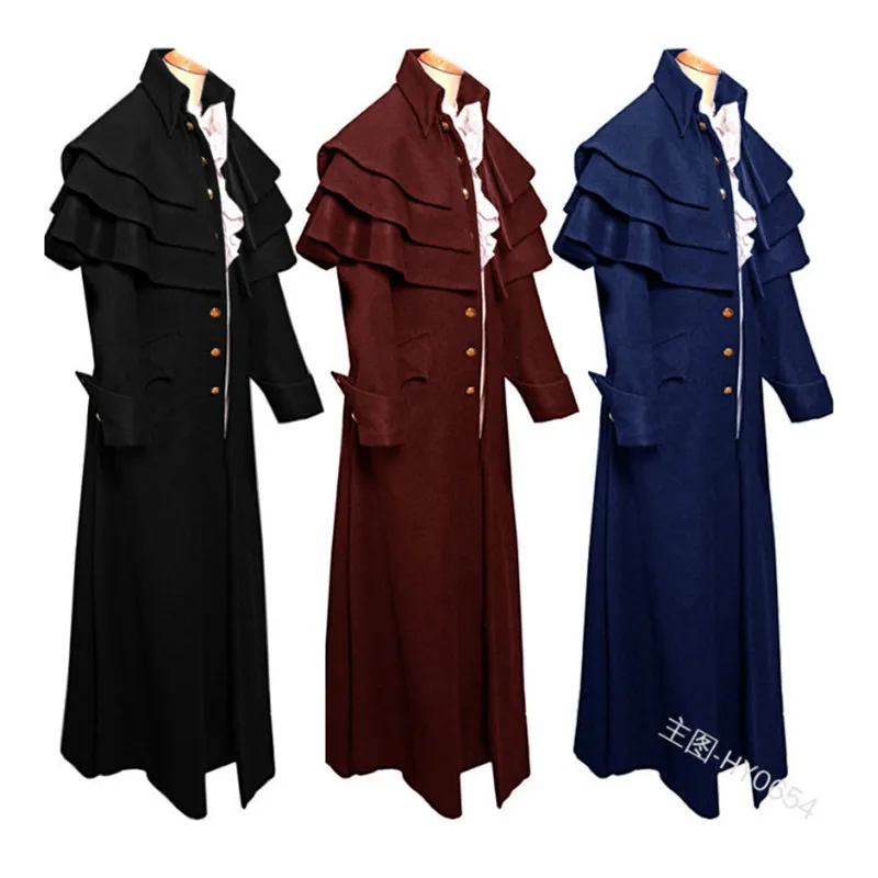 

Прямая поставка, женское винтажное готическое пальто с заниженной талией, Расклешенное пальто, Длинная женская куртка