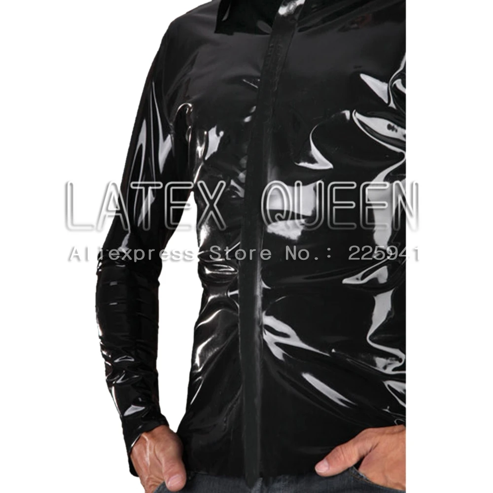 Новая модная латексная рубашка для мужчин | Мужская одежда