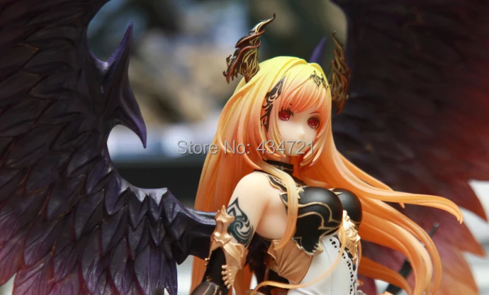 Классическая популярная игра Аниме Rage Of Bahamut Темный ангел Оливия Ани статуя 29 см