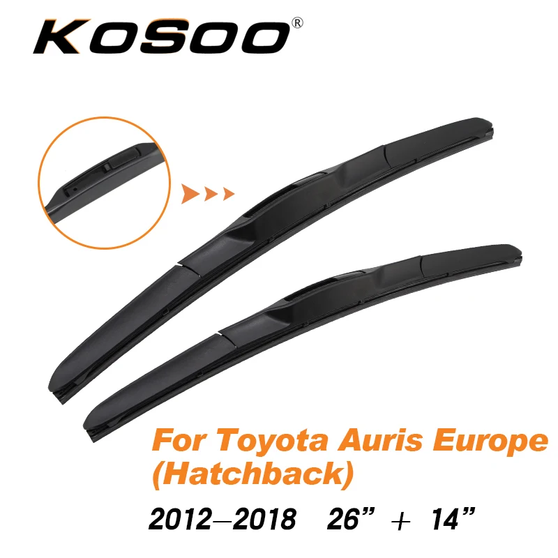 2012-2018 S-2614 KOSOO для TOYOTA Auris Japan Hatchback/Europe Touring Sports модель 2006 до Авто щетки стеклоочистителя стиль - Цвет: 2012-2018 S-2614