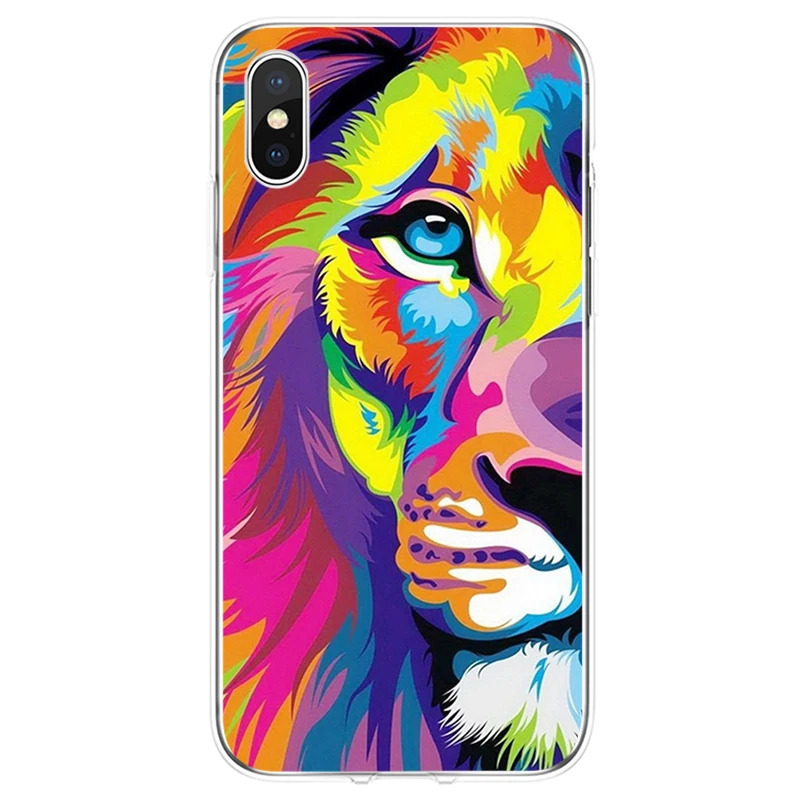 Чехол для телефона tiger lion animal howl мягкий силиконовый чехол iPhone 6 6plus 7 8plus 5 5S 5C SE X XS XR