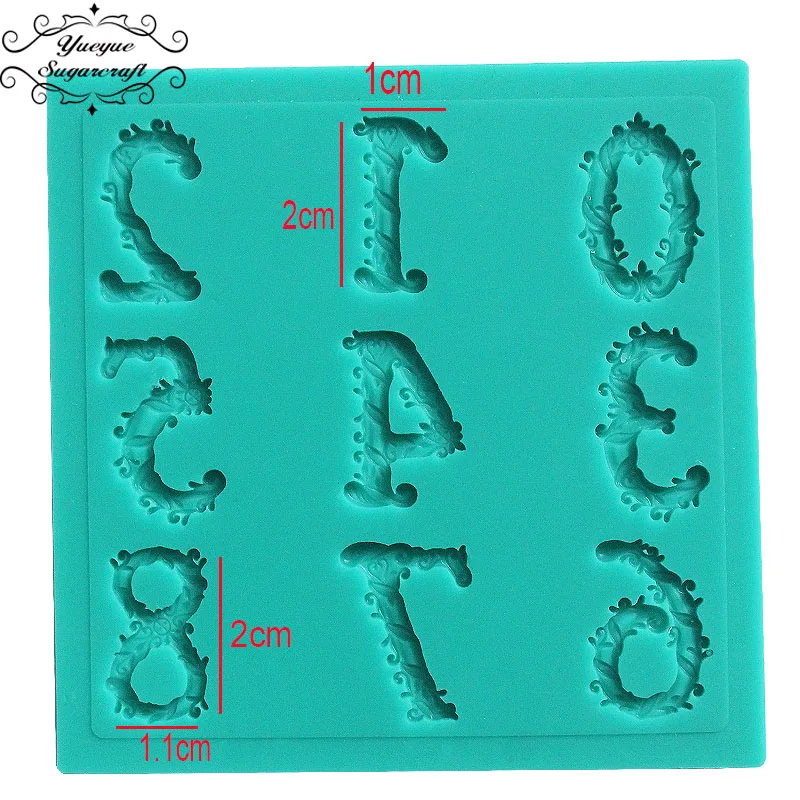 Yueyue Sugarcraft 1 шт. силиконовая форма с цифрами для помадки инструменты украшения