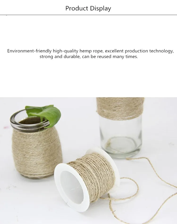 10 м/рулон DIY украшения пеньковая веревка Свадьба День рождения плетеная веревка цветок упаковка букета струна подарочная упаковочная веревка 1 мм