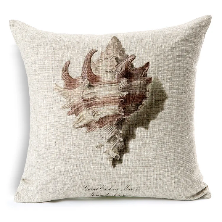 Marine Starfish Seahorse Printed Cushion Covers Decorative Pillows Housse De Coussin Square Sofa Funda Cojin Kussenhoes | Дом и сад