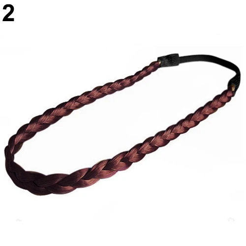 Hot 4 Colors Braided Stretch Elastic Hair Band Headband Barrette Sticker Accessories 8M7R |