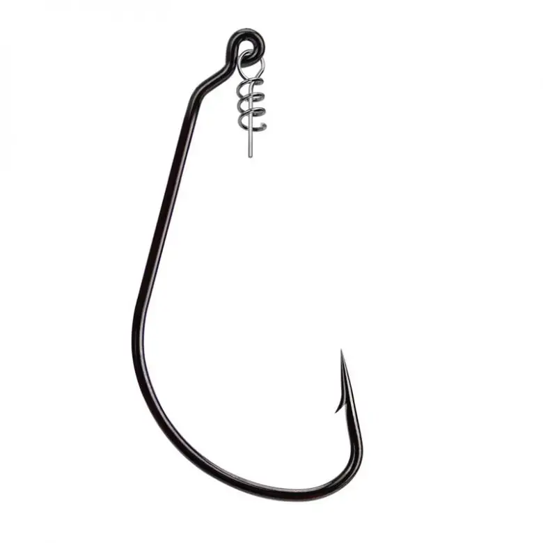 50 шт./лот пружинный замок углеродистая сталь кривошипный крючок Мягкая приманка