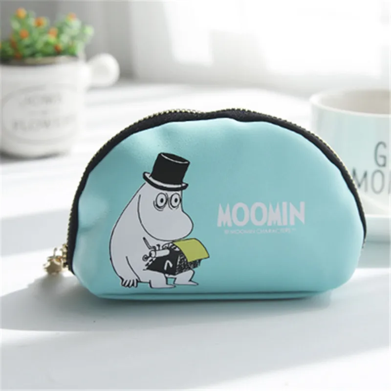 Зеленый Moomin милый светильник, Роскошный кошелек для монет с маленьким хвостом, длинные волосы, плюшевый с клипсой, кошелек для монет, посылка для монет, дамская сумочка для ключей - Цвет: Зеленый