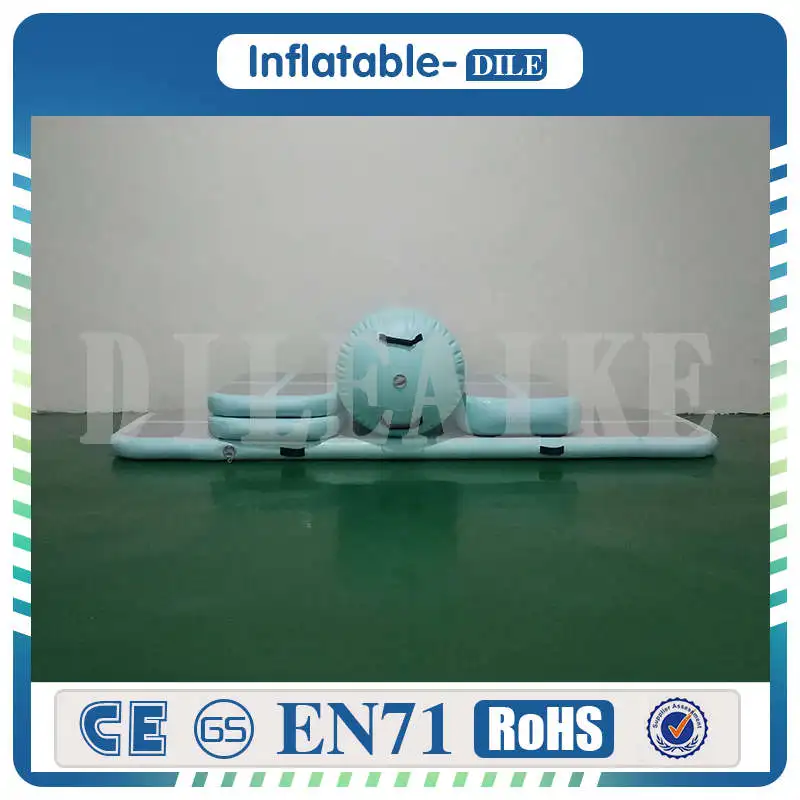 Mint green Набор(6 шт.) Гимнастический Коврик Надувной Воздушный трек кувыркающийся коврик для спортзала надувной коврик для продажи - Цвет: Mint green