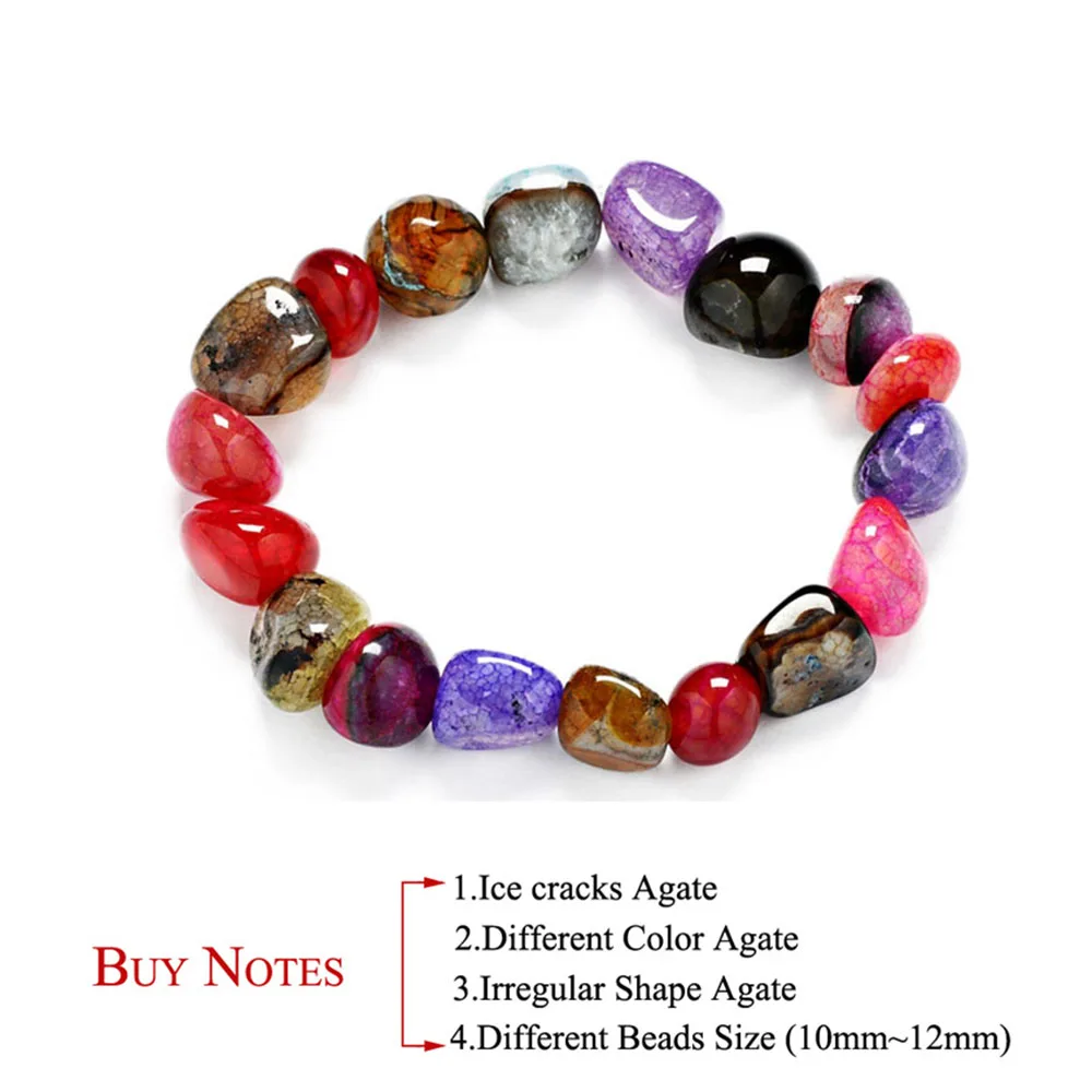 Fashion Colourful Natural Stone Bracelets Woman Irregula Shape Beaded Yoga For Women Girl Pulseira YWSY018 | Украшения и