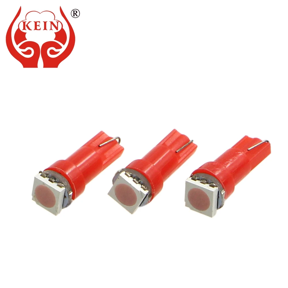 KEIN 100 шт. 12 В w3w светодиодный светильник T5 5050 1SMD авто Стайлинг приборная панель