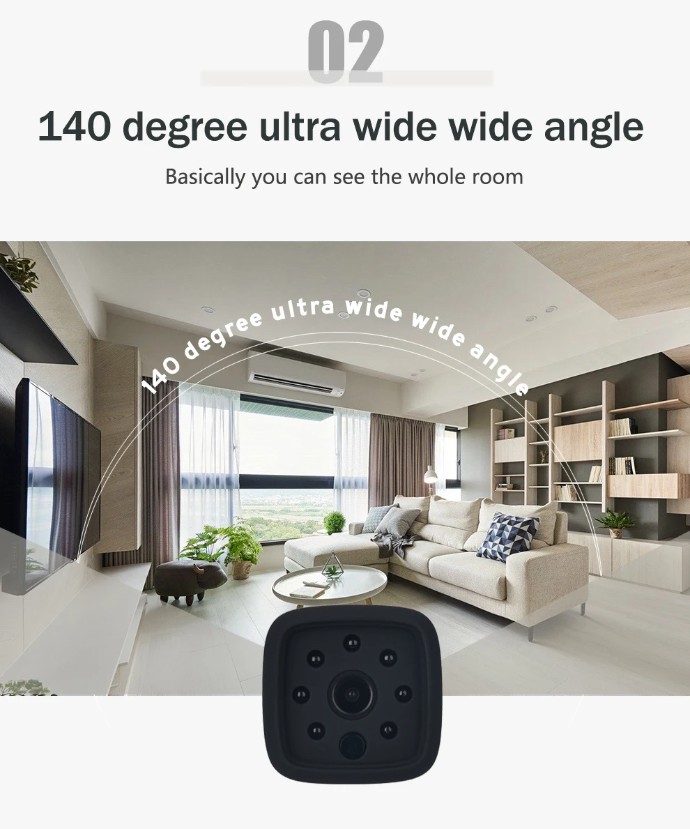 Мини камера Wifi IP с датчиком движения 1080P мини камера Wifi HD ночного видения для iphone Android видео безопасности магнитный зажим