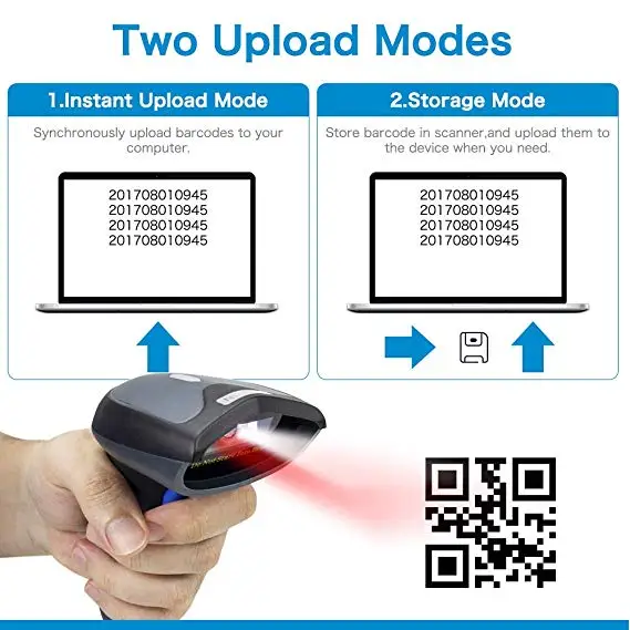Беспроводной сканер штрих кода 2D QR 2 4G usb 0 Bluetooth 1D PDF417 матрица данных|Сканеры| |
