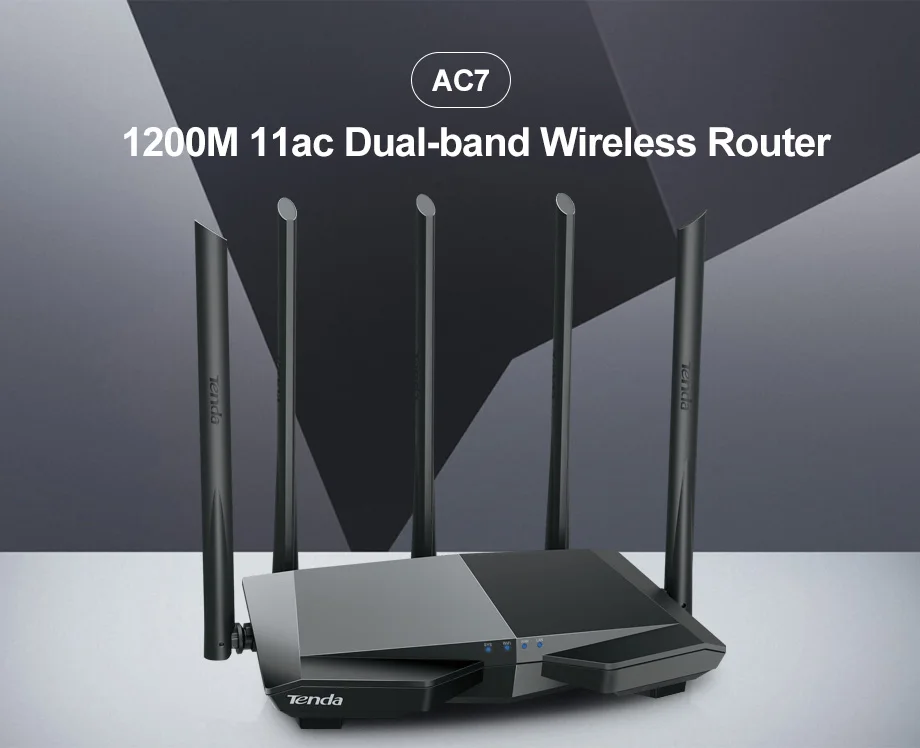 Tenda AC7 беспроводной WiFi роутер AC1200 двухдиапазонный домашний охват Wi-Fi повторитель/клиент+ AP/WISP, поддержка управления приложениями, простая настройка