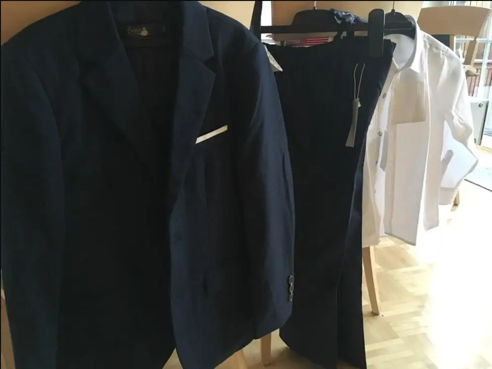 Костюм для мальчика Однобортный Костюмы на свадьбу костюм Enfant официанта