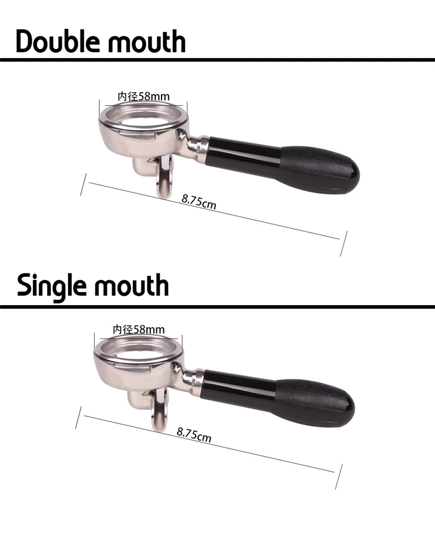58 мм кофемашина из нержавеющей стали E61 бездонный фильтр Держатель портафильтр для CRM двойной рот профессиональный аксессуар